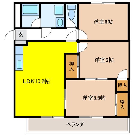 グレイスヴィラ（北一色）の物件間取画像